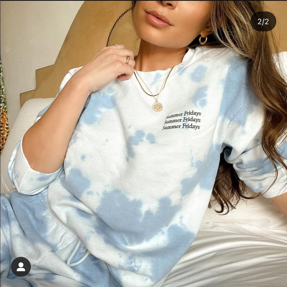Summer Fridays Self-Care Club Blue Cloud Sweat Set